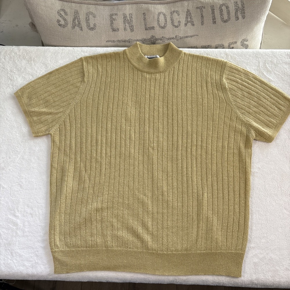 Women's Vintage Prophecy Woman‎ By Sag Harbor Top-1X-Gold With Gold Thread